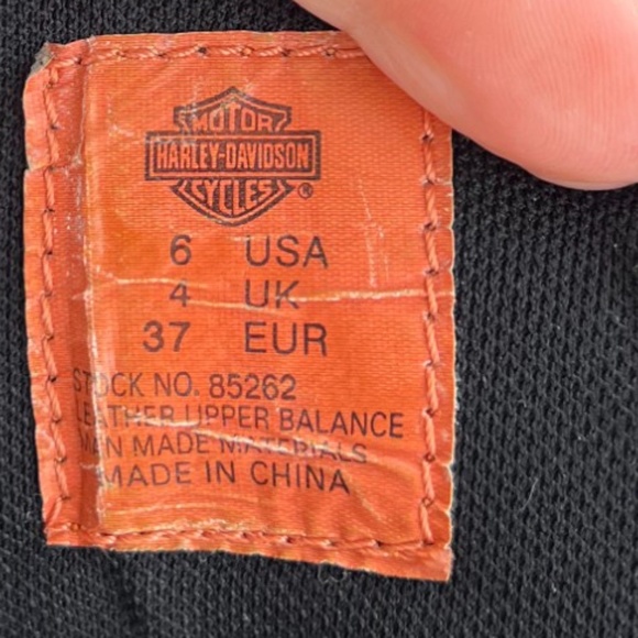 Harley Davidson Women's Black Leather Motorcycle Tessa Boots Size 6 Lace Up Zip - Picture 3 of 16